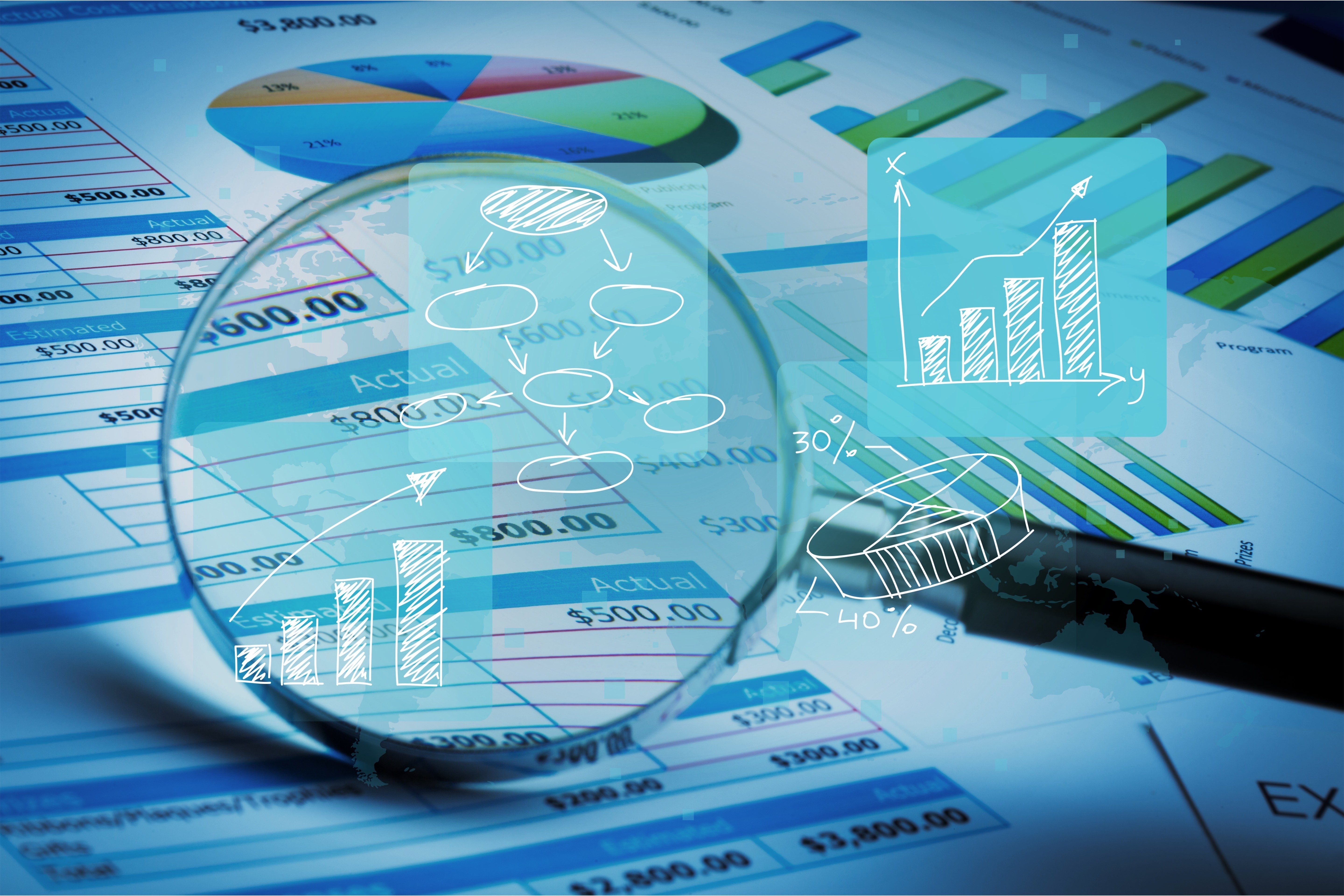 spreadsheet-bank-accounts-accounting-with-calculator